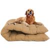 Waigg Kii Materasso per cani extra large, lavabile, calmante, resistente, anti ansia, letto per cani di taglia grande (beige, 110 x 65 cm)