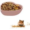 LuckyOpt Ciotola per criceti, in ceramica, a forma di cuore, lavabile, per piccoli animali, per porcellini d'India, gerbilli, ricci, cincillà, pappagalli (rosa)