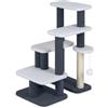COSTWAY Scala per Gatti con Tiragraffi in Sisal e 3 Ampie Piattaforme
