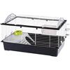 FERPLAST Gabbia Roditori CASITA 100 per Conigli, Cavie, Porcellini d'India, in Metallo, Accessori inclusi: Mangiatoia, Beverino, Ciotola, Casetta. 96x57xh56cm