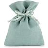 Generico Sacchetti in Cotone | Vari Colori | Misura 8x10 cm Ideali per bomboniere segnaposto per 5 Confetti portaconfetti Porta Confetti (12 Pezzi Verde Salvia)