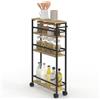 IDMarket - Credenza salvaspazio DETROIT, 4 livelli su rotelle, design industriale