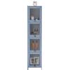DOPBENT Armadietto da bagno sottile con 4 cassetti, armadietto portaoggetti per bagno, soggiorno, camera da letto, 33 x 30 x 140 cm (grigio)
