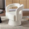 A ALFRESCOOL Sedie girevoli a 360 gradi, in morbido tessuto, per soggiorno, camera da letto, ufficio, sala d'attesa, beige