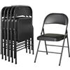 GrecoShop Set 6 Sedie Pieghevoli Salvaspazio con Imbottitura, Struttura in Metallo Robusta, Sedie per Ufficio Casa e Esterno, Portata 140 kg, Compatte e Resistenti