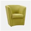Liberoshopping Poltrona in tessuto antimacchia rivestimento water repellent - struttura in legno - già assemblata - comoda e elegante - per camera da letto,soggiorno,ufficio, stile moderno (Verde)