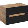 Lomadox New-Luton - Mobiletto da bagno, 80 cm, con occhielli in legno di votano, 80 x 53 x 46 cm, colore: Antracite opaco
