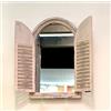 Antikas - Specchio Stile Indiano, Finestra Como Specchio, Cornice di Legno