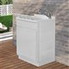 Inbagno Mobile lavatoio 60x45 da esterno con due ante, vasca in resina con asse lavapanni e kit di scarico incluso