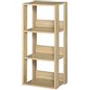 HOMCOM Libreria Scaffale in Legno a Parete con 3 Ripiani, Antiribaltamento, Piedini Antiscivolo, 40x29.2x87.9cm