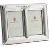 SEC OF FLORENCE 7416/6x9IT Doppia Cornice Portafoto in Argento Massiccio 925 con Retro in Legno Mogano