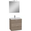 Vitra - Mia Mobile 59x61x39,5 cm per bagno con specchio, lavabo e illuminazione LED, Cordoba (MIASET60C) - MIASET60C