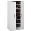 MarinelliGroup Armadio scarpiera multiuso armadietto mobile bagno casa garage 2 ante 7 ripiani BIANCO 55 X 36 X 108 cm - 007813O
