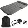 BuyWeek Materasso per Auto Materasso Ad Aria per Auto, Floccato in PVC 185 X 110 Cm con 2 Cuscini e 1 Pompa Gonfiabile per il Riposo (grigio) (Grigio)