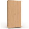 IDMarket - JULIETTE Armadio a 2 ante con doghe in rovere 80 cm Armadio con ripiani portaoggetti