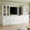 VOWNER Grande Mobile TV con Scaffali per TV fino a 75 Pollici, Mobile TV Soggiorno 180 cm，Centro di Intrattenimento, Mobile Porta TV Combinabile con Libreria per Soggiorno, 2B+2C (Bianco)