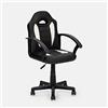 MarinelliGroup Sedia gaming JUNIOR RAGAZZI girevole poltrona ecopelle Oliver (Bianco - Nero)
