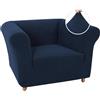 WWQQKJ Copridivano Chesterfield Elasticizzata Fodera per Divano Elasticizzato Antiscivolo Antimacchia, Copridivano 3 Posti con Braccioli Tessuto Super Morbido(Navy,1 Posto)