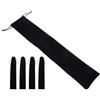 NESTINGHO Sacchetti Coulisse Custodia Protettiva Antipolvere per Ventaglio Pieghevole 5 Pezzi in Flanella Nera Stile Minimalista e Chic per Viaggio e Uso Quotidiano