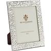 SEC OF FLORENCE 7215/13x18IT Cornice Portafoto in Argento Massiccio 925 con Retro in Legno Mogano