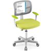 COSTWAY Sedia per Scrivania per Bambini, Sedia per Computer con Altezza Regolabile, Ruote, Sedile Girevole a Rete, Mobile Ergonomica per Bambini 3-10 Anni (Verde)