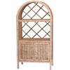 e-wicker24 Alles aus Weide Scaffale, biblioteca, armadio in vimini, arredamento soggiorno casa (naturale_legno, con porta)