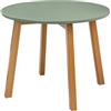POSNORD Tavolino da Salotto Rotondo Ø 60 cm, Tavolino da Caffè Moderno con Gambe in Legno di Faggio, Tavolo Basso Salvaspazio per Soggiorno, Camera e Ufficio, Coffee Table Verde Oliva