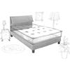 EVERGREENWEB MATERASSI & BEDS Letto Rainbow con Testata con Cuscino in Memory (120x190)
