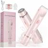 Syzplnwy Rasoio elettrico da donna 2 in 1 e trimmer per bikini, senza fili, bagnato e asciutto, ricaricabile, impermeabile, per depilazione indolore su gambe, ascelle, peli pubici e aree intime, rosa