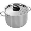 Barazzoni Scolaveloce ø22cm, Made in Italy, Acciaio Inox 18/10, Gas, 3 operazioni con una sola pentola (cuocere, scolare, condire), PFAS free