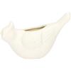 THUN - Cachepot da parete uccellino bianco, Eleganza Esotica - Gres, 13.5x5x9