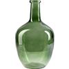 Serene Spaces Living Vaso in vetro verde a collo di bottiglia, vaso da pavimento vintage, contenitore floreale a stelo lungo, centrotavola decorativo per tavolino da caffè, ufficio, matrimoni, eventi,