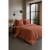 Home Linge Passion Parure copripiumino 2 pezzi in 100% garza di cotone, 140 x 200 cm, terracotta