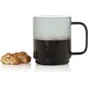 AdHoc Tazza da caffè Impact da 500 ml, per tè, latte, cappuccino con manico, in vetro borosilicato resistente al calore