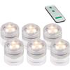 hellum 523072 - Set di 6 luci a LED con telecomando, diametro di 3 cm, IP 68 LED, con telecomando, funzionamento a batteria (non inclusa), illuminazione per piscina