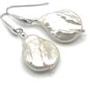 Generico Orecchini con Grandi Perle Barocche Bianche, Pendenti in Argento 925 Italiano, Gioielli Artigianali, Bijoux Matrimonio, Regalo per Donne