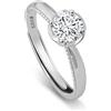 Meissa Anelli di Nozze in Argento 925 - Anelli da Coppia Regolabili da 2,3 mm e 3,5 mm con Zirconi Bianchi - Anello Promessa per Matrimonio, Fidanzamento e San Valentino