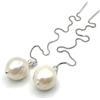 Generico Orecchini Lunghi con Perle Barocche Bianche, Pendenti in Argento 925 Italiano, Gioielli Minimalisti, Regalo per Lei