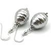 Generic Orecchini con Perle Grigie Barocche, Argento 925, Gioielli Moderni, Bijoux Artigianali, Regalo Festa della Mamma