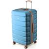 Flight Knight Valigia Baule 80 cm Bagaglio da Stiva Rigido in ABS per Viaggi Lunghi Grande Capacita Interna Ruote Spinner e Serratura TSA Approvata per la Maggior Parte delle Compagnie Aeree UK