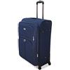 Valigeria.shop ORMI trolley valigia espandibile grande capiente da stiva standart 20 23 Kg adatta per tutti compagnie aree per qualsiasi viaggio con 4 Ruote (Blu, XL (74x30x46))