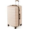 Flight Knight Valigia Baule 80 cm Bagaglio da Stiva Rigido in ABS per Viaggi Lunghi Grande Capacita Interna Ruote Spinner e Serratura TSA Approvata per la Maggior Parte delle Compagnie Aeree UK