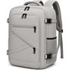 ENERGY GROUP Zaino Viaggio 45x36x20 EasyJet e Ryanair, Bagaglio a Mano 30L, Zaino Cabina Uomo Donna, Apertura 180°, Impermeabile, Porta PC 14", Casual per Viaggio e Lavoro - Celeste Grigio Pietra