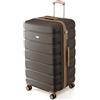 Flight Knight Valigia Baule 80 cm Bagaglio da Stiva Rigido in ABS per Viaggi Lunghi Grande Capacita Interna Ruote Spinner e Serratura TSA Approvata per la Maggior Parte delle Compagnie Aeree UK