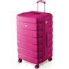 Flight Knight Valigia Baule 80 cm Bagaglio da Stiva Rigido in ABS per Viaggi Lunghi Grande Capacita Interna Ruote Spinner e Serratura TSA Approvata per la Maggior Parte delle Compagnie Aeree UK