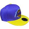 Generico Cappello Laker Basket frontino Giallo Testa Viola con Logo Pallacanestro Uomo Donna Bambino Accessorio Zaino Portachiavi Fan Idea Regalo