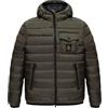 RefrigiWear Uomo Piumino Corto 25AIG23308NY0185 Poliestere Verde Scuro S