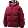 KBOPLEMQ Puffer - Giacca invernale da uomo, calda, invernale, leggera, trapuntata, per autunno e inverno, parka con cappuccio, per le mezze stagioni, per adulti, O rosso., 3XL