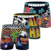Freegun Boxer da Uomo Japanime, Pantaloni da Uomo Traspiranti e Ultra Morbidi (Set di 3), Arancione A93, L