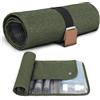Estour Borsa da toilette da uomo, borsa da viaggio essenziale da viaggio, impermeabile, compatta, organizer per rotolo da bagno, per igiene, kit da barba, regali per uomini, 5. Verde militare (poliestere